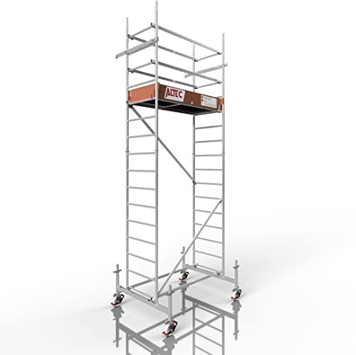 ALTEC Rollfix® 1.0 500 | 5m AH | Rollen (Ø150mm) | Standardtraverse | Made in Germany | TÜV | belastbar 200kg/m² | Alu | Norm - DIN EN 1004-1 | Baugerüst | Fahrgerüst