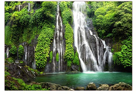 LYSCO XXL Poster 100 x 70cm (F-234) Wasserfall im tropischen Regenwald (Lieferung gerollt!)