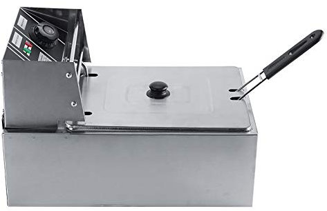 Friteuse Electrique 6L Lyrylody, Acier Inoxydable, 2.5 KW, Pratique pour Restaurant Maison