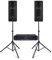 Vonyx SL28-FPL DJ PA Speaker System with Amplifier and Stands, Bluetooth Connectivity, 800W Sound System for DJ Events, Parties and Live Performances, Adjustable Tripod Stands & Speaker Cables