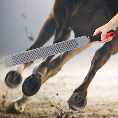 Lima para Pezuña de Caballo Liyeehao, Herramienta de Limpieza de Pezuña de Caballo, Doble Cara, Duradera, Rojo