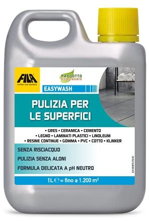 FILA Surface Care Solutions EASYWASH Detergente Neutro Multisuperficie, Incolore, 1 Litro