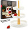 Moritz & Moritz Obst Etagere 3 Etagen - Inkl. Zange - Aus hochwertigem Porzellan - Moderne Küchen Deko oder Party Deko - Perfekt als Obstschale für Obst Aufbewahrung, Muffins und Cupcakes