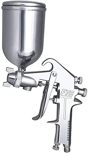 ANCLLO F-75G HVLP Sprühpistole, Schwerkraft-Farbsprühgerät, mit 400cc Kapazität Aluminiumbecher, 1,5mm Düse 400ml