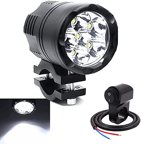 Ourbest Luci di guida a LED per moto, 12-60 V 60 W, impermeabili, per fuoristrada, luci da lavoro, con interruttore, per ATV Bike Race 4x4, pickup, barca, camion, rimorchio, confezione da 1