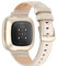 Tuocal Echtes Lederarmband, kompatibel mit Fitbit Versa 4 / Versa 3 / Fitbit Sense für Damen und Herren, weiches, atmungsaktives Echtleder, verstellbares Ersatzarmband für Fitbit Versa 3, beige, 8