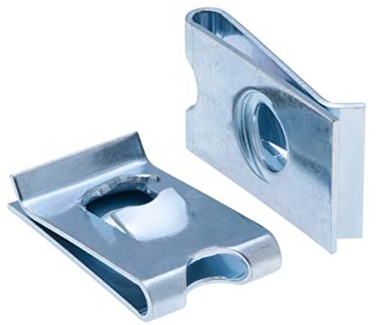 Ecrous Clips 5.5 mm en U Vis Captives pour Panneaux Fixations Rapides Plaquées Zinc Écrous en U Vis Autotaraudeuses Clips Spire Universel de Montage pour Voiture Trou Taraudé pour M3 M4 M5 (50 pcs)