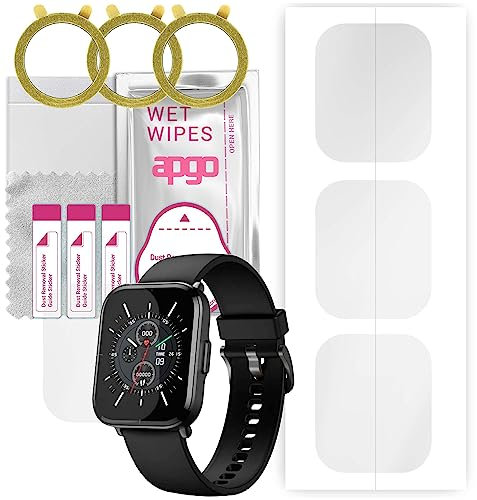 apgo 3 Stück Schutzfolie, klar, kompatibel mit Mibro Color Smartwatch, Hydrogel Displayschutzfolie mit Positionierhilfe, Displayfolie, robust und kratzfest