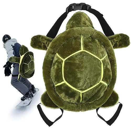 Hungdao Protective Gear Cute Turtle Butt Pads for Skating Tortoise Steißbein Protector Padded Turtle Snowboard Pad Schildkröte 3D Hüftprotektoren für Kinder Erwachsene Skifahren Rollenschutz (Grün)