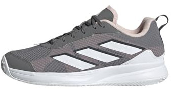 adidas Avaflash Clay Tennis Shoes, Zapatillas de Tenis Mujer, Grey Four/Cloud White/Sandy Pink, 36 2/3 EU