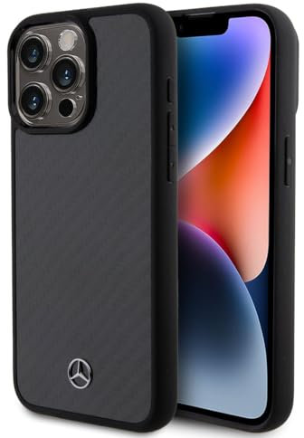 Mercedes MEHCP15XRCABK Hülle für iPhone 15 Pro Max 6.7 Schwarz hardcase Carbon Fiber Dynamic