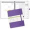 POPRUN Kalender 2025 Monatsplaner A4 (Jul.2024 - Dez.2025) - 18 Monate Monatskalender Ringbuch 26,5 x 21,5 cm - 1 Monat 4 Seiten, Softcover mit PU-Leder, 100 GSM Papier - Lila