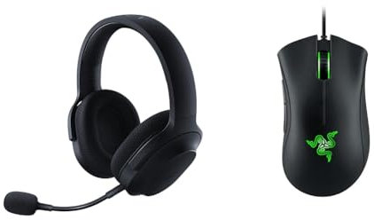 Razer Barracuda X - Kabelloses Multiplattform-Headset für Gaming und Mobile Geräte - Essentielle Gaming-Maus mit optischem 6.400-DPI-Sensor (Optischer Sensor mit echten 6.400 DPI