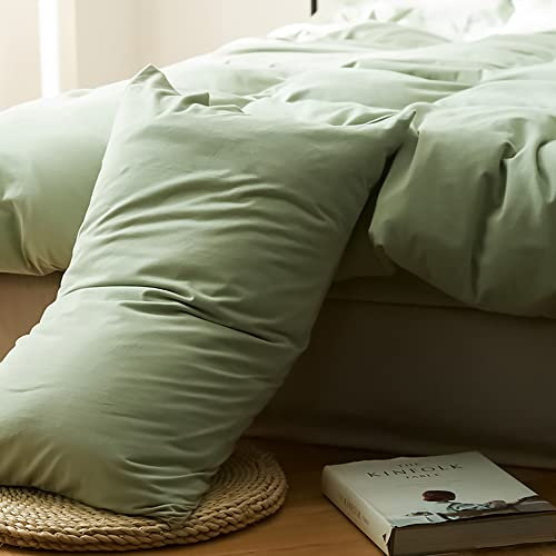 AShanlan 2er Set Kissenbezug 80x80 Salbeigrün Kopfkissenbezug 80 x 80 Grün Mikrofaser Kissen Bezug 80x80cm mit Reißverschluss Doppelpack Polsterbezug Set Pillow Case Pillow Cover