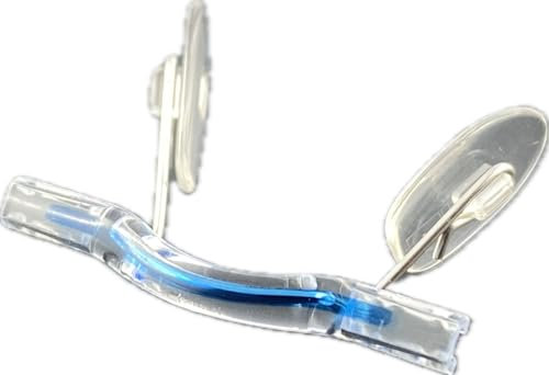 Generic Durchsichtige Original Universale Nasenstege & Komfort-Pads für Switch It! Brillen - Perfekte Passform, Hautfreundlich, Langlebig (Mit Streifen Blau)