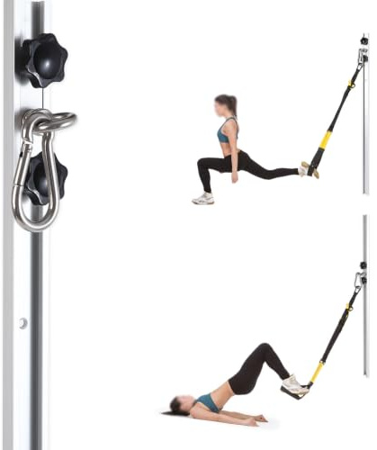 Widerstandsband-Wandanker, Fitness-Widerstandsbänder, verstellbares Workout-Wandankersystem, für Widerstandsband-Übungen, mit 2 Schienen und 2 Schienen, Auto, einfache Installation (Doppel-Set, keine