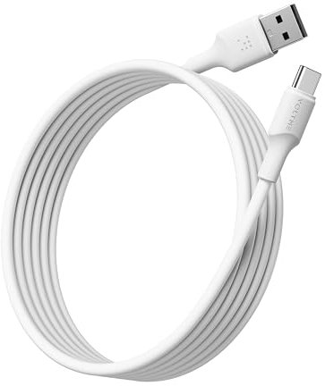 VOLTME USB C auf USB A Kable 60W, TPE Ladekabel Typ-C Datenkabel QC3.0 Kompatibel mit iPhone 16 Pro Max 15 14 13 iPad Macbook Samsung Galaxy S24 Ultra Huawei Pixel Switch usw, 3,0m Weiß