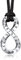 Bandmax Infinity Kette Damen Unendlich Kette mit Halskette Edelstahl Herren Runen Anhänger mit Leder Kunstleder Kette Schwarz Viking Möbius Kette Unendlich Halskette Amulett Schmuck für Hochzeit