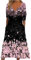 HAOLEI Robe Longue Femme Chic Et Elegant Robe Ete Boheme Maxi Robes Col V BoutonnéE Manches Courtes Dress avec Poches Imprimé Grandes Tailles Robes pour SoiréE Mariage FêTe Cocktail Plage