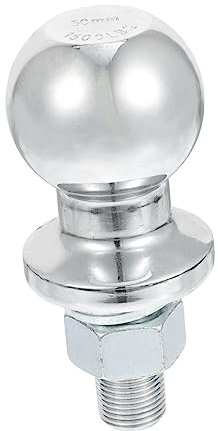 FUNOMOCYA Gancio di Traino A Sfera da 50 Mm Sfera di Traino in Acciaio Cromato E Zincato per Rimorchio Accessori per Auto E Soccorso Stradale del Rimorchio