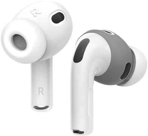 elago Ohrstöpsel-Abdeckungen für AirPods Pro 3 | rutschfest und ergonomisch, kratzfest, 1 Paar (Dunkelgrau und Weiß)