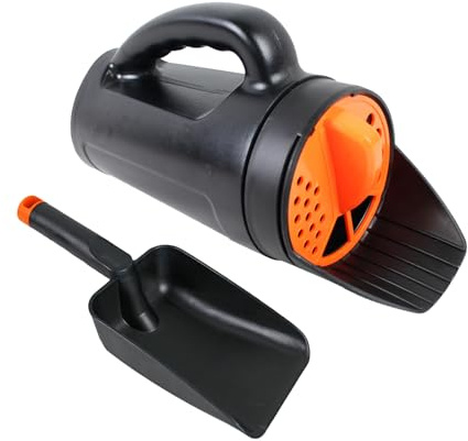 Esparcidor de mano – Herramienta para esparcir fertilizantes | Contenedor portátil de polipropileno de 850 g con fácil agarre, accesorio para jardín, césped, granja, patio, hogar, patio trasero, para