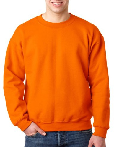 Gildan Men's Sweatshirt - Orange - Large