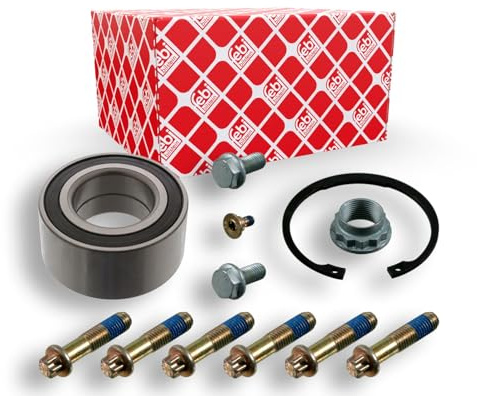 febi bilstein 21873 Radlagersatz mit Befestigungsschrauben, Achsmutter und | Kompatibel mit: MERCEDES-BENZ 124 Stufenheck, E-CLASS, SL