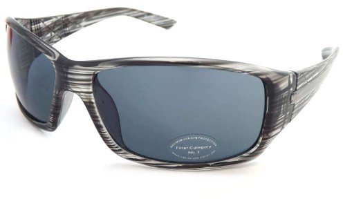 Stone unisex wraparound Sunglasses ST170 Crystal Line Grey with Dark Grey Lens