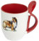 digital print Hundetasse Collie - Löffel-Tasse mit Hundebild Collie - Becher, Kaffeetasse, Kaffeebecher, Mug - Rot