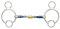Gebiss aus Edelstahl mit Rollverbindung, blaue Legierung, blaues Sweet Iron Gebiss, BLUESWT