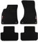 CARMAT Fussmatten mit Logo für Audi A4 B8 8K Bj. 2007- in Schwarz, Textil mit Latex-Unterseite, 100% Passgenau, 4-teilig