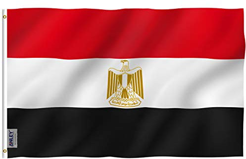 ANLEY Fly Breeze 3x5Pi Drapeau de l'Egypte-Couleur Vive Résistant aux UV-Tête en Toile/Double Couture-Drapeau Egyptien Polyester œillet en Laiton 3x5Pi