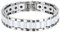 OIDEA Herren Armband, 13mm Breite Edelstahl Keramik Charms Magnet Gesundheit Armkette Armreif Armschmuck Handgelenk, Silber Weiss
