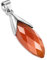 Unique Gems Damen Kettenanhänger 925 Sterling Silber echter Karneol 8.8 Karat Silberanhänger Art Nouveau Kristall Juweliers- Qualität