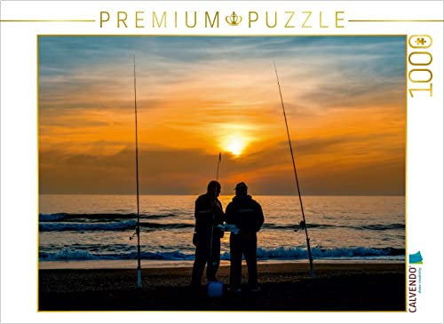 CALVENDO Puzzle Ruhig Werden - Angeln 1000 Teile Puzzle quer | Lege-Größe cm Foto-Puzzle für glückliche Stunden