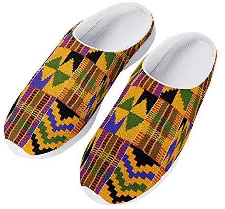 chaqlin Mode Frauen Sommer Mesh Sandalen 3D Tiere Slip-on Hausschuhe Atmungsaktiv Weibliche Strand Wasser Schuhe, - Afrikanischer Ethno-Stamm - Größe: 39 EU