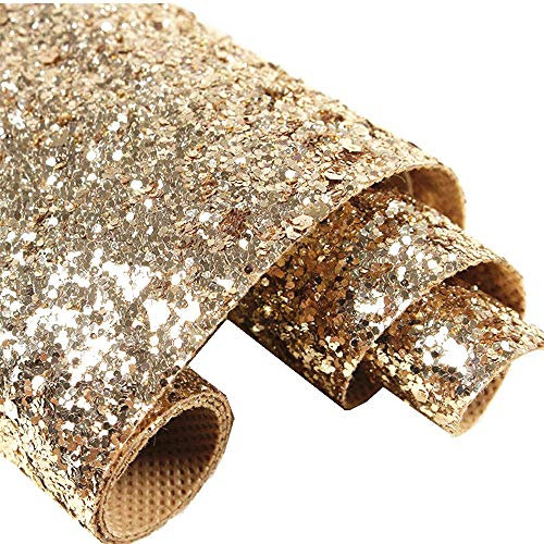 DHHOUSE Doré Paillettes Papier Peint, Auto-adhésif Glitter Papier Peint 44 cm x 5 m