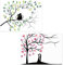 EQLEF Fingerabdruck Baum, Signatur-Poster, Dekoration, Fingerabdruck, DIY, mit bunten Tintenstempeln, 2 Sets