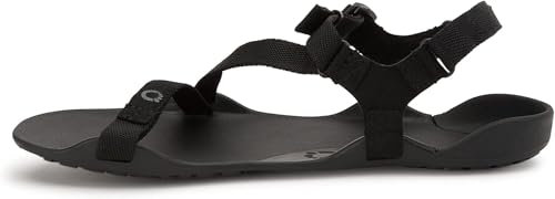 Xero Shoes Herren Z-Trek Sandalen | Null Spreizung, breite Zehenbox, leichte und verpackbare Sportsandalen für Herren | Schwarz, Größe 39 EU
