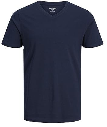 JACK & JONES Camisa Organic Basic SS con cuello en V para hombre