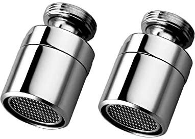 WXZX 18mm Adattatore di Rubler Thread da Thread Maschio 2 Pezzi, A Aeratore Girevole del Rubinetto for Risparmio Idrico, Aeratore del Rubinetto del Bagno in Ottone Bidet
