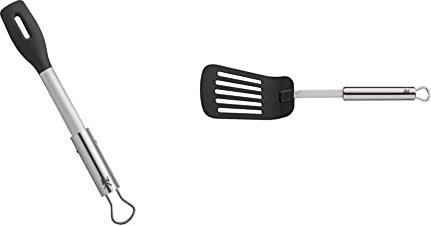 WMF BBQ Servierzange 32,5 cm, Cromargan Edelstahl, Kunststoffkopf & Pfannenwender 32,2 cm Profi Plus Cromargan Edelstahl rostfrei Kunststoff teilmattiert