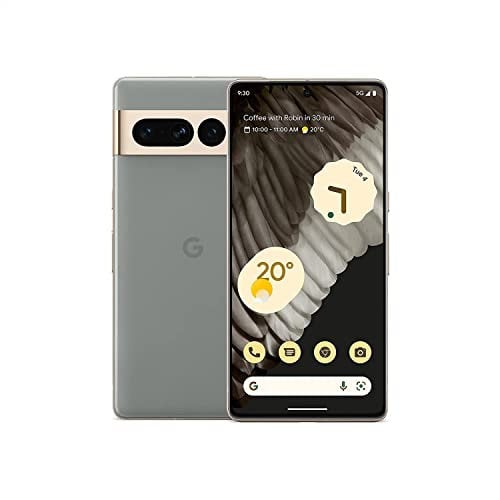 Google Pixel 7 Pro – Unlocked Android 5G smartphone with telephoto lens, wide-angle lens and 24-hour battery – 256GB – Hazel (Renewed)