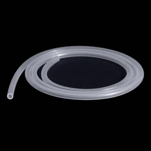 Yesallwas Tubo in Silicone 4 mm x 6 mm, 2 Metri, Flessibile in Gomma Siliconica per Trasferimento Acqua e Pompa