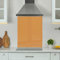 Premium 60 cm x 75 cm Orange Glass 6mm Kitchen Splashback Heat Resistant Toughened Polished Edges - Back Splash Back Coloured Hob Painted Tempered Splashback