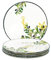 Lashuma Lot de 4 assiettes rondes en céramique - Vert olive - Diamètre : 25 cm