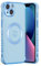 ZTOFERA Magnetic Case for iPhone 13 Compatible with MagSafe, Flexible Soft Silicone Protective Phone Case with Cute Love Heart Pattern Plating Rim Shockproof Bumper Cover, Sierra Blue