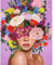 UNIQUORS Diamond Painting Set Erwachsene Bunt Blumen, 5D Diamant Painting, DIY Diamant Malerei Kinder, Kristall Stickerei Bilder Frau für Home Wanddekoration 30x40cm