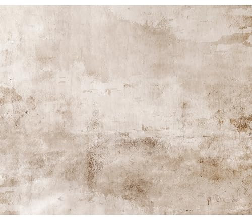 murando Fototapete selbstklebend Betonoptik 490x350cm Foto Tapete Tapetenfolie Möbelfolie Wandverkleidung Wandtapete Motivtapeten Bildtapete Wohnzimmer 3d Effekt Modern Steinwand Struktur beige braun